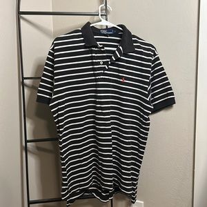 polo L striped collared shirt